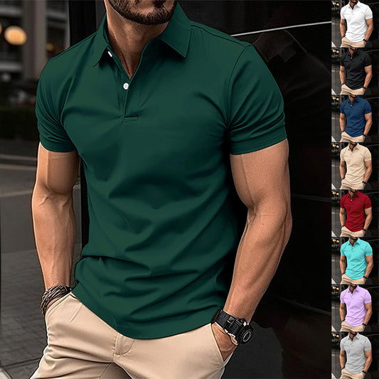 Summer Short Sleeve Polo Shirt Men