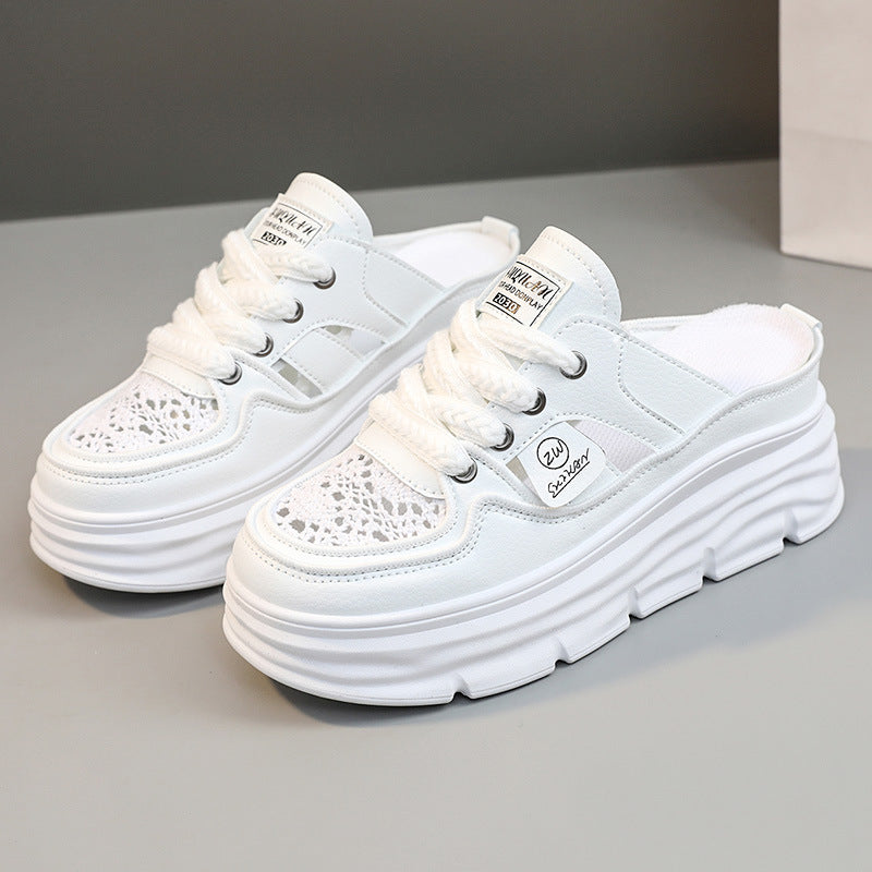 Height Increasing Insole Woven Casual Shoes