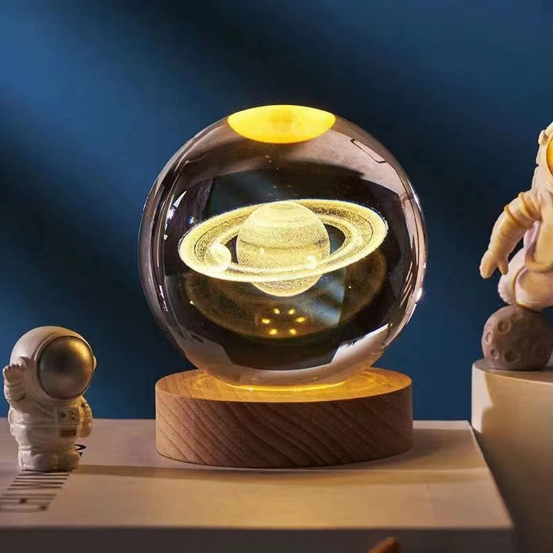 3D Inner Carved Solar System Glowing Night Lights