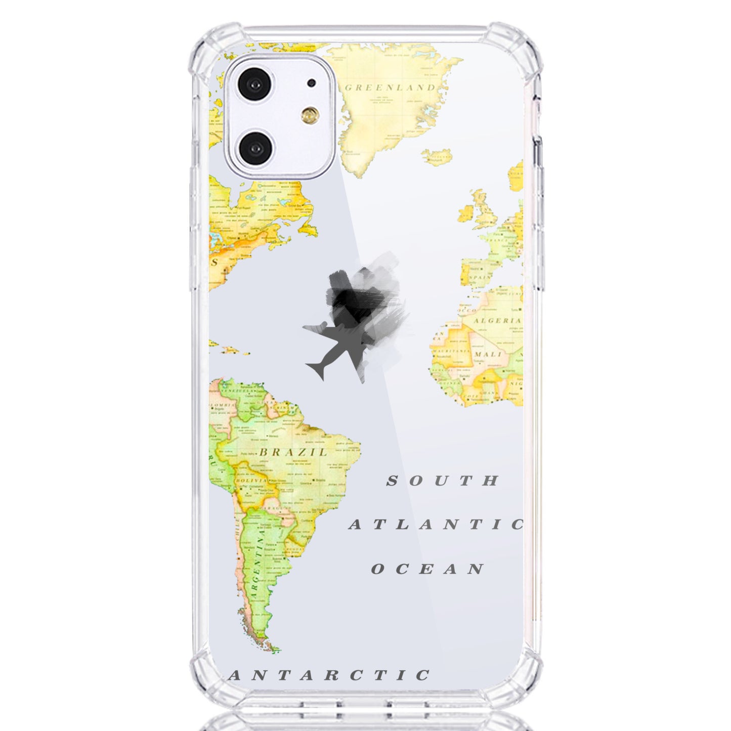 Travel Map Shatterproof Soft Phone Case