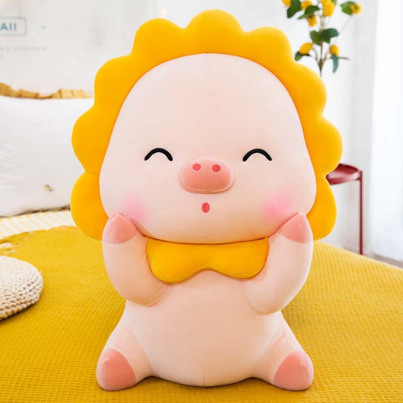 Sun Flower Pig Plush Plush Toys Girls Bed Sleeping Pillow Girls Heart Ragdoll