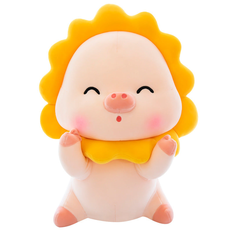 Sun Flower Pig Plush Plush Toys Girls Bed Sleeping Pillow Girls Heart Ragdoll