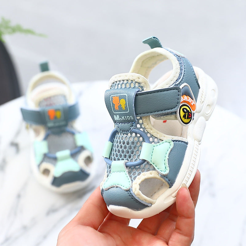 Microfiber Leather Cartoon Baby Sandals Toddler Sandals