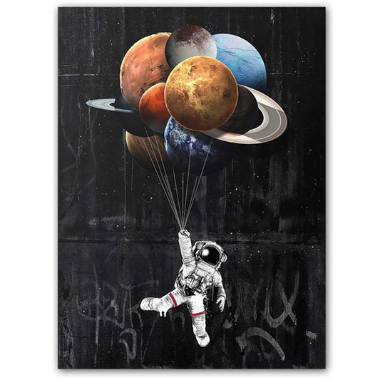 Astronaut Space Poster Canvas