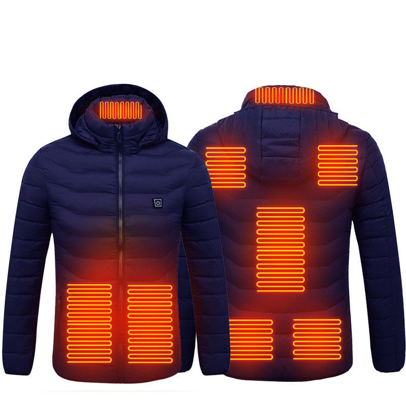 Men Heated Puffer Jacket Electric Heating Coat