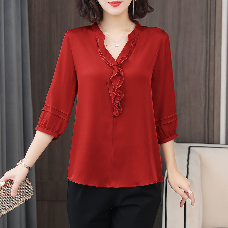 Temperament Silk Fashion Chiffon Shirt