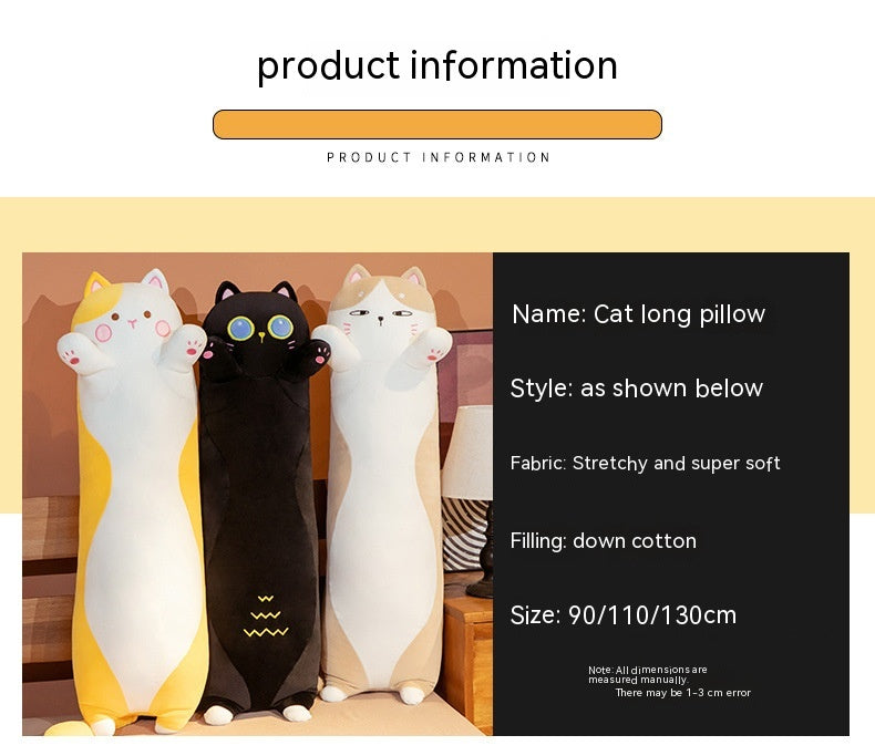 Japanese Cat Long Pillow Plush Toy