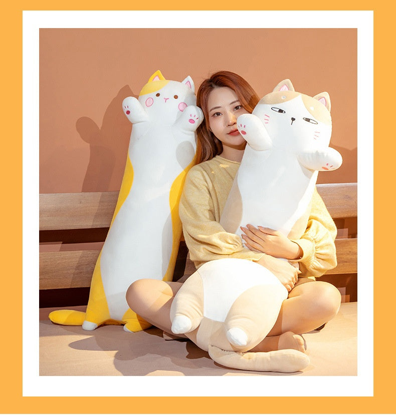 Japanese Cat Long Pillow Plush Toy