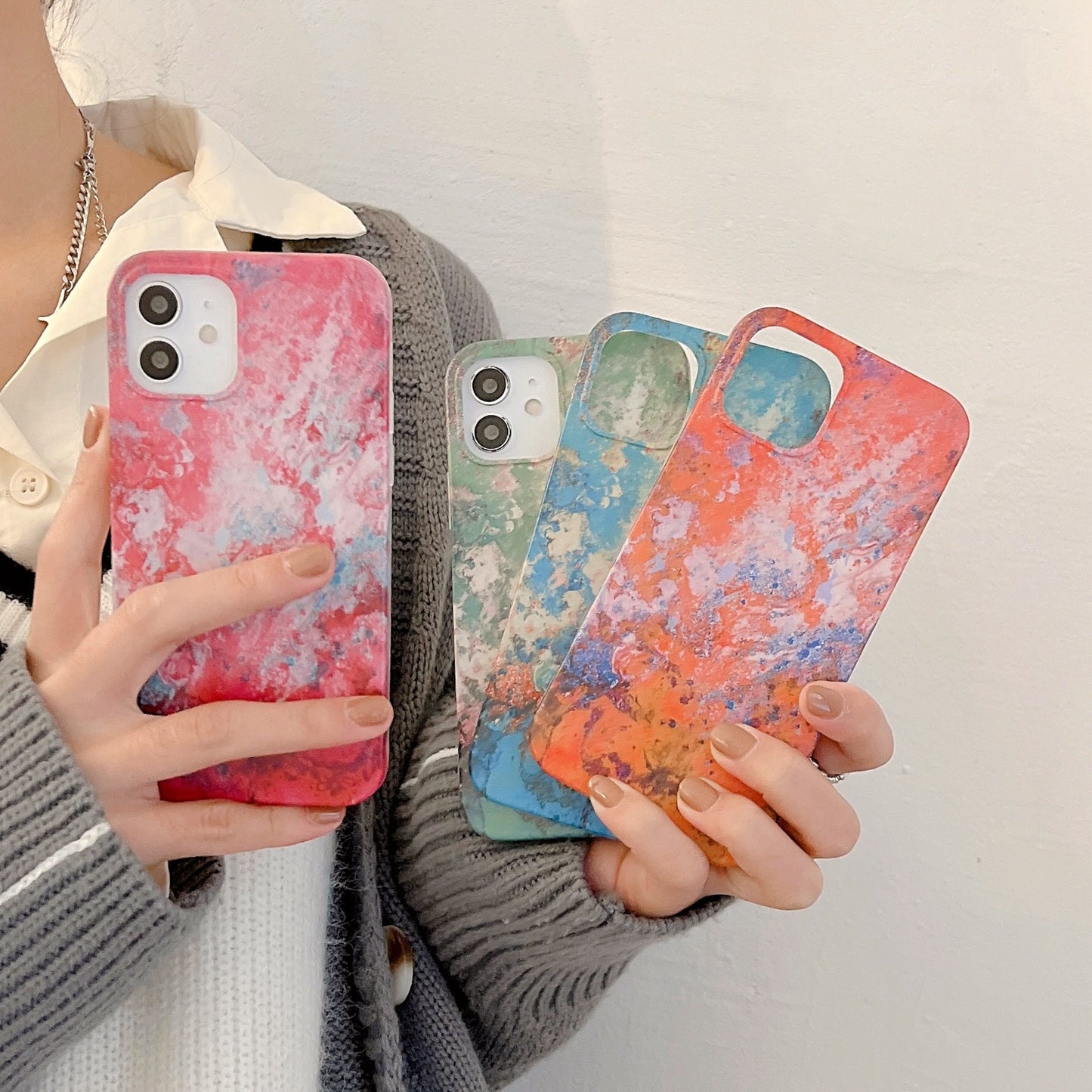 New Marble Pattern Mobile Phone Case Light Luxury Soft Cover