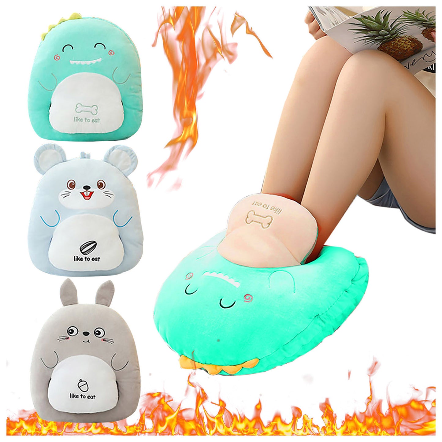 Cartoon Electric Foot Warmer Heating Pad