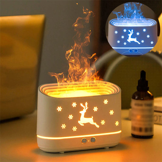 Elk Flame Humidifier Diffuser Mute Atmosphere Lamp