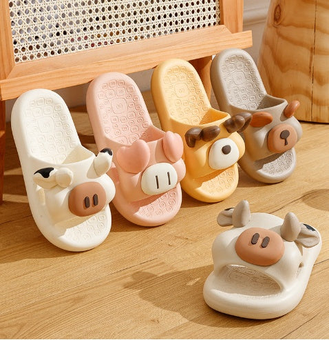 Cartoon Shoes Cute Pig Bear Dog Slippers Bathroom Indoor Garden Shoes