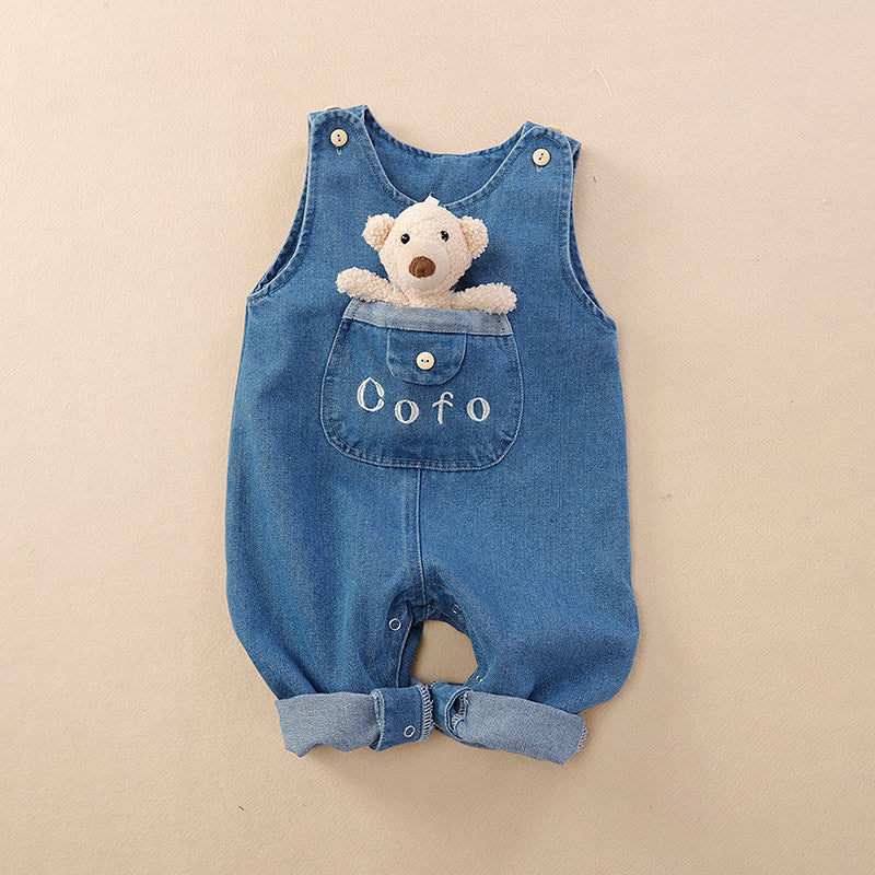 Jeans Baby Sleeveless Leotard Outwear