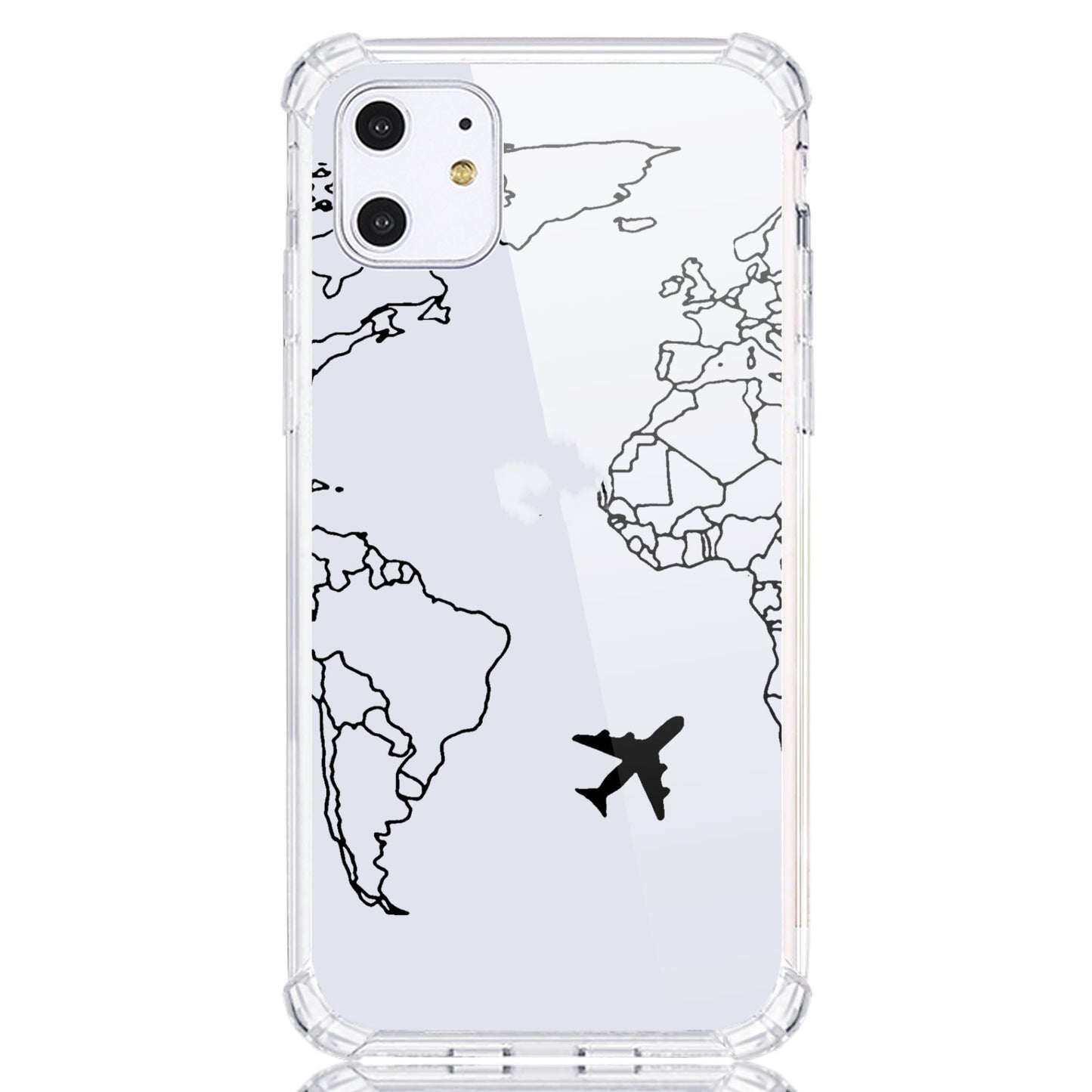 Travel Map Shatterproof Soft Phone Case