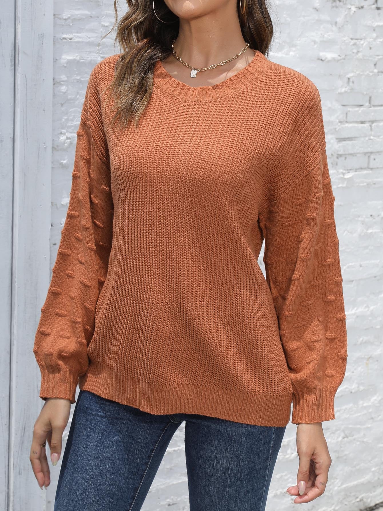 Women's Pullover Woven Sweater