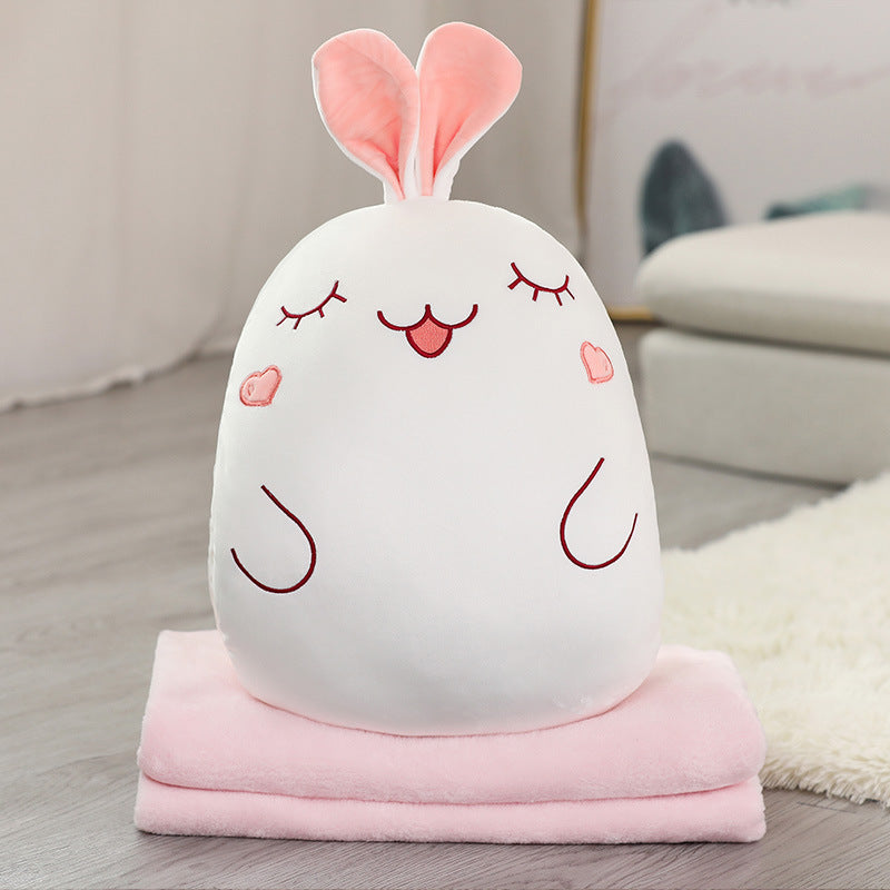 Soft Cute Cartoon Animal Hand Warmer Pillow Blanket Three In One