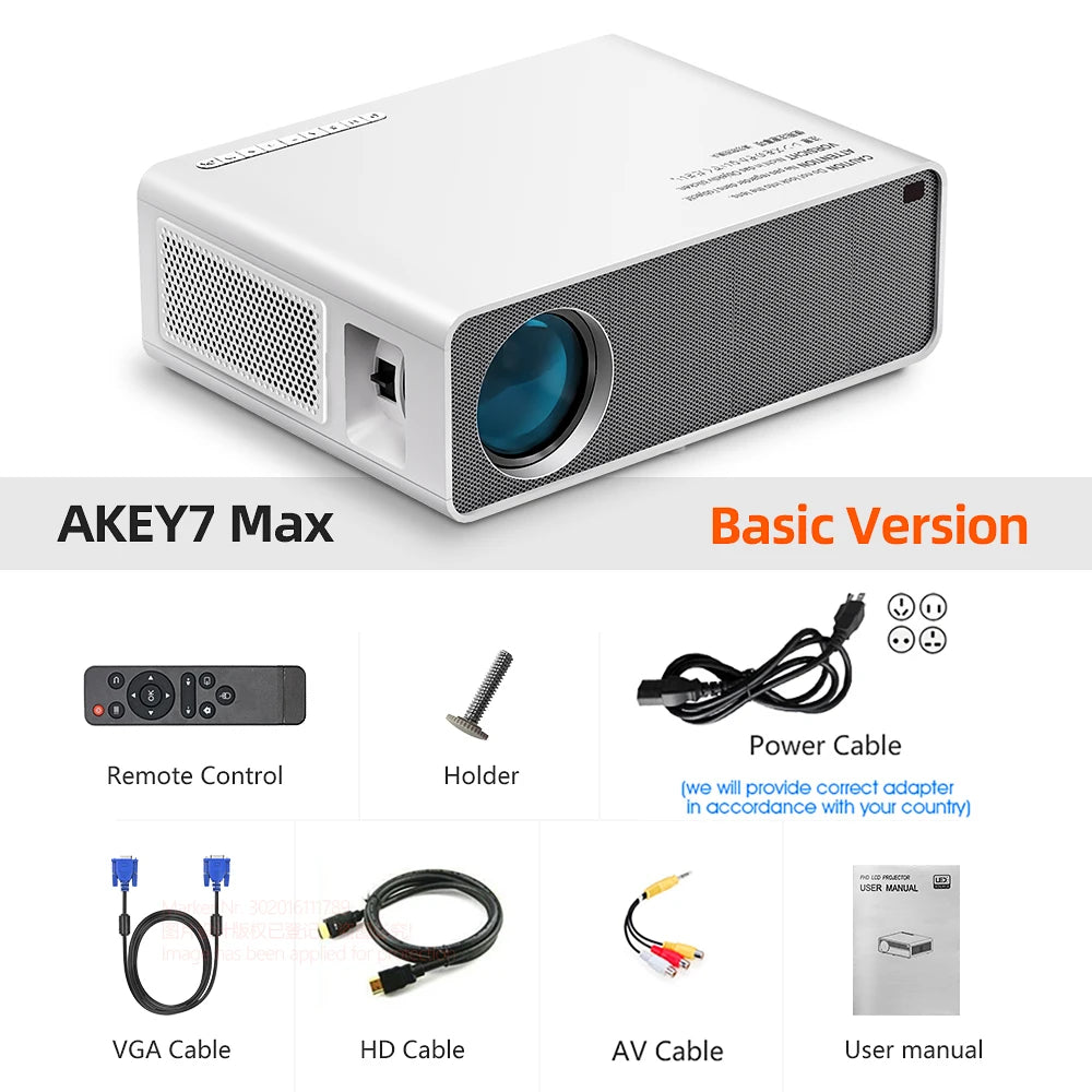 HD Projector AKEY7Max Native 1080P