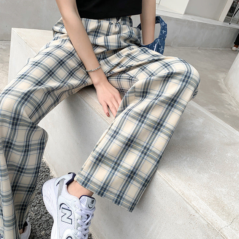 Plaid Pants Women's Spring And Autumn Thin