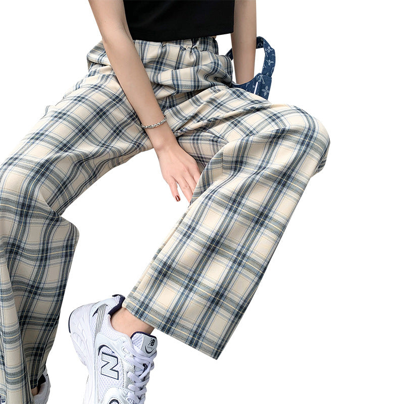 Plaid Pants Women's Spring And Autumn Thin