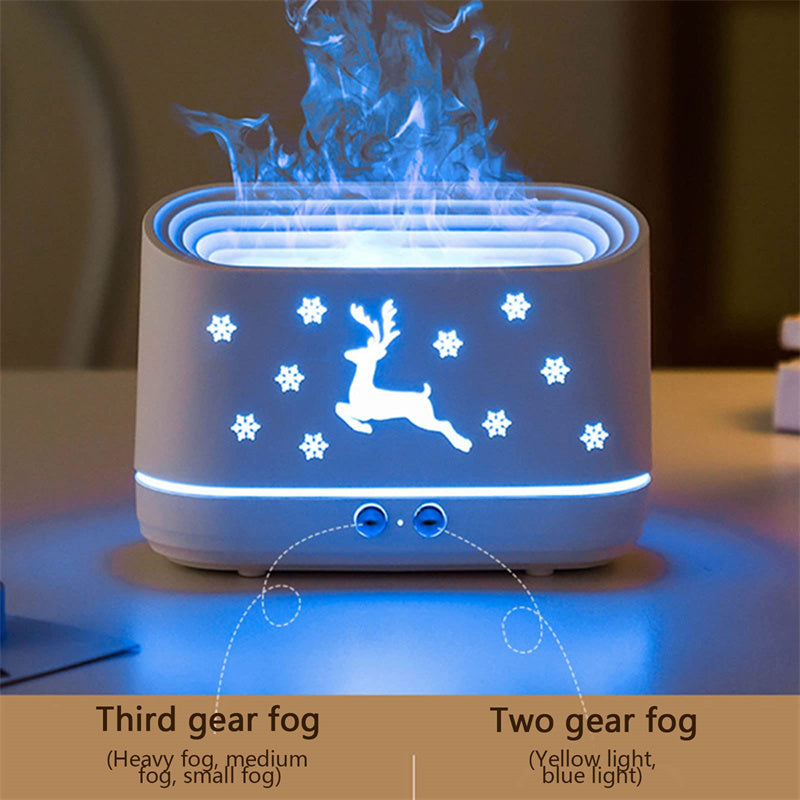 Elk Flame Humidifier Diffuser Mute Atmosphere Lamp