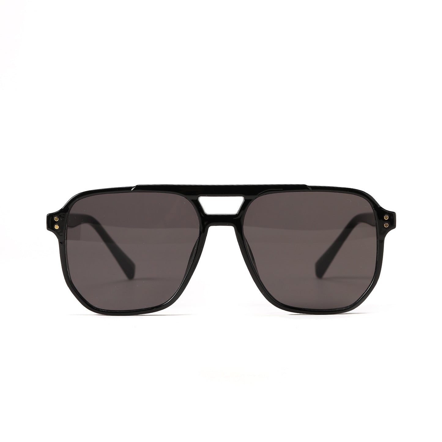 Square Double Beam Fashion Black Sunglasses For Women