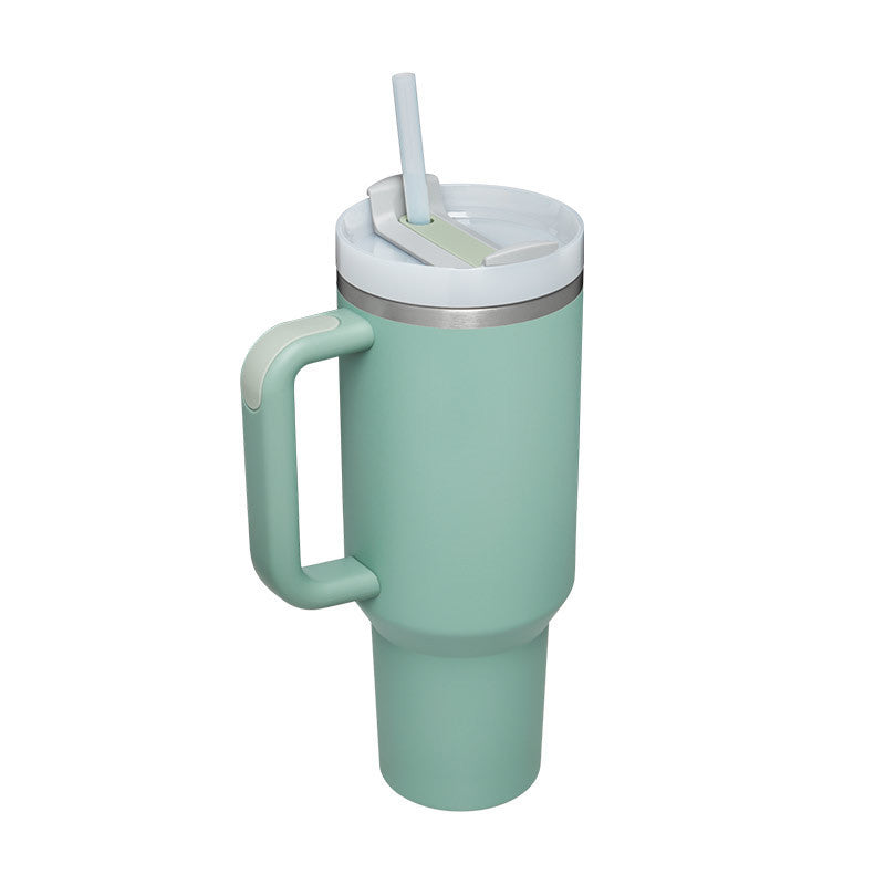 40 Oz Tumbler With Handle Straw