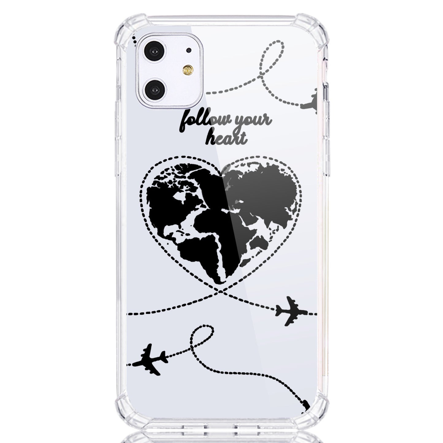 Travel Map Shatterproof Soft Phone Case