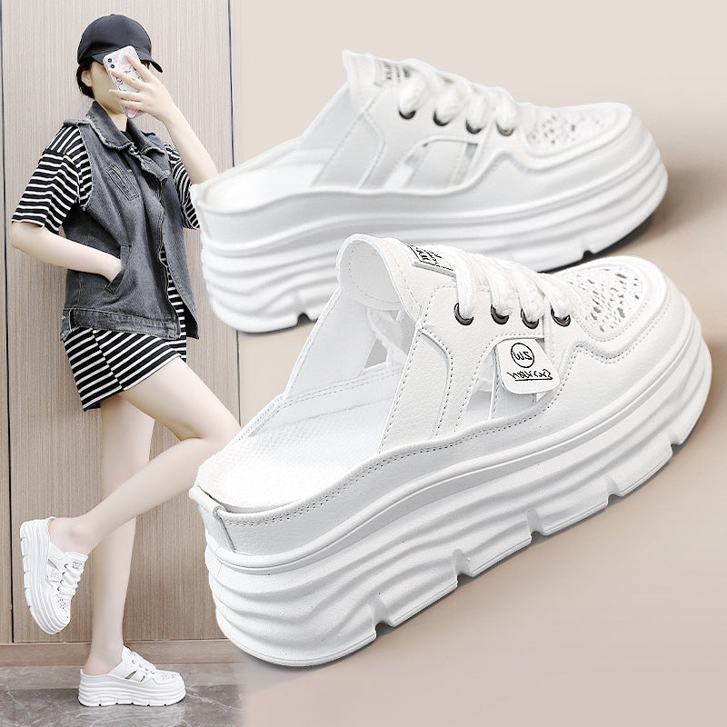 Height Increasing Insole Woven Casual Shoes