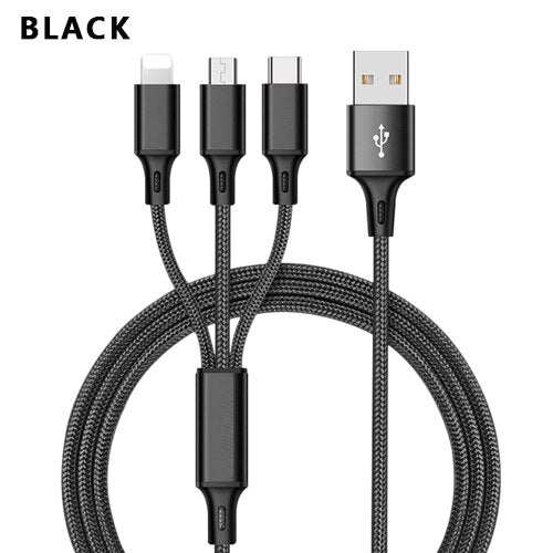 USB Cable For 'IPhone XS Max XR X 8 7 ,3 In 1