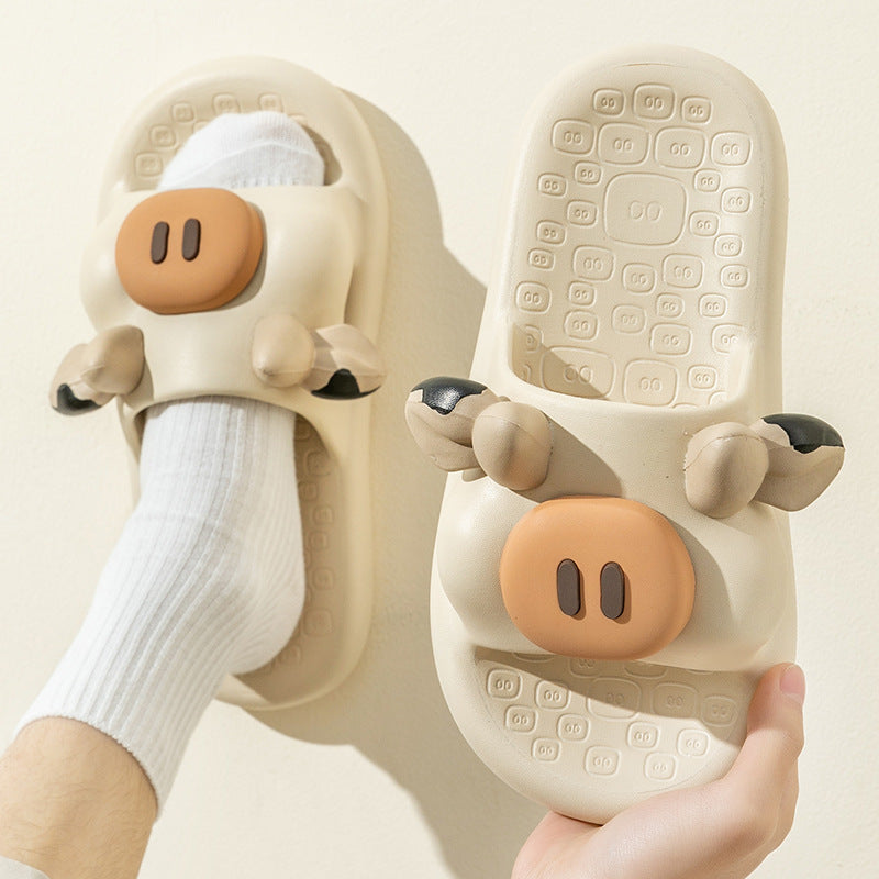 Cartoon Shoes Cute Pig Bear Dog Slippers Bathroom Indoor Garden Shoes