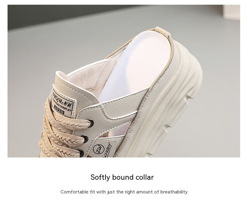 Height Increasing Insole Woven Casual Shoes