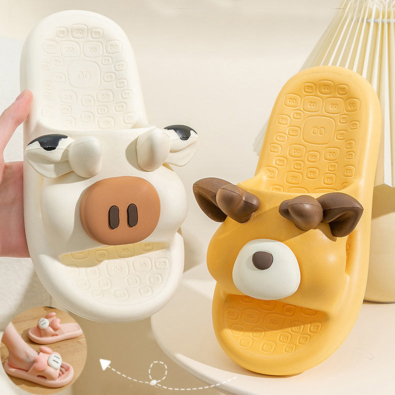 Cartoon Shoes Cute Pig Bear Dog Slippers Bathroom Indoor Garden Shoes