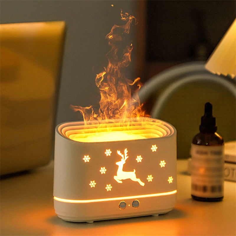 Elk Flame Humidifier Diffuser Mute Atmosphere Lamp