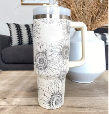 40 Oz Tumbler With Handle Straw