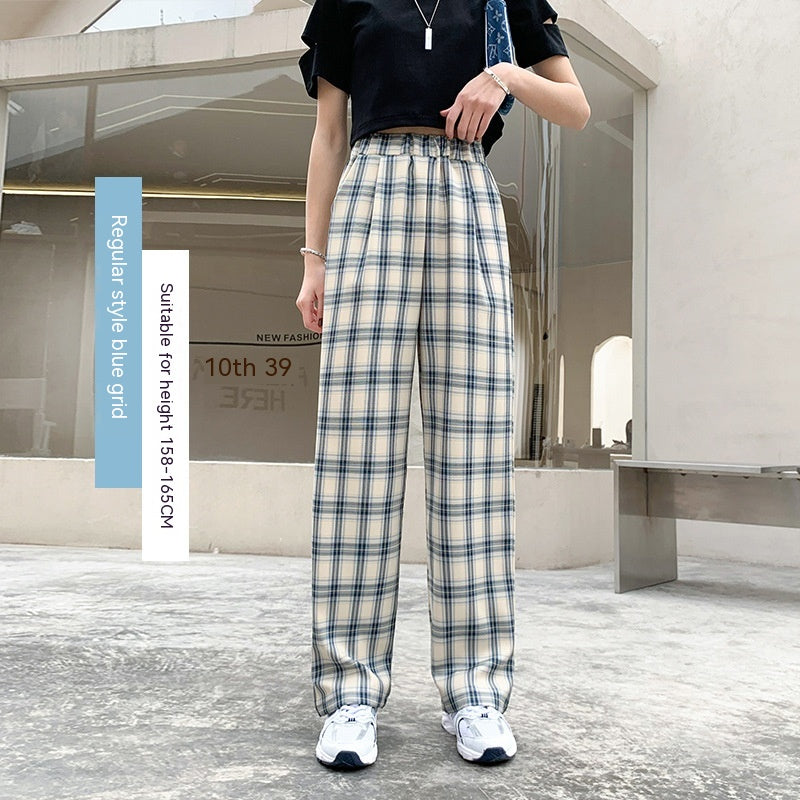 Plaid Pants Women's Spring And Autumn Thin