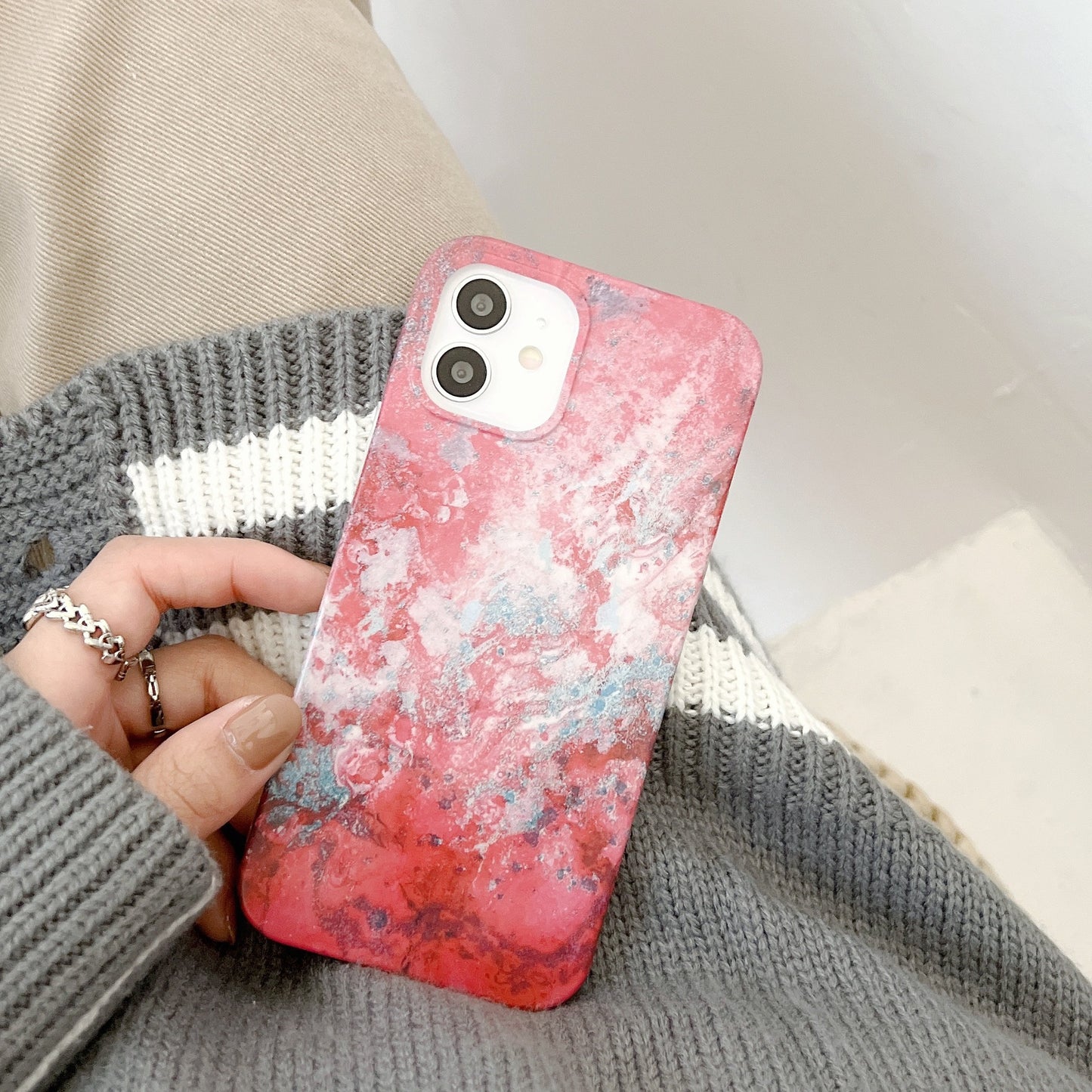 New Marble Pattern Mobile Phone Case Light Luxury Soft Cover